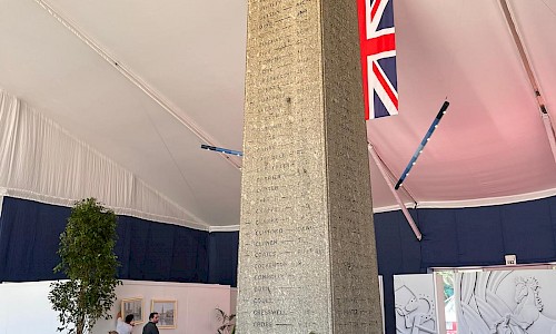 Longines Global Champions Tour inside tent planted sculpture