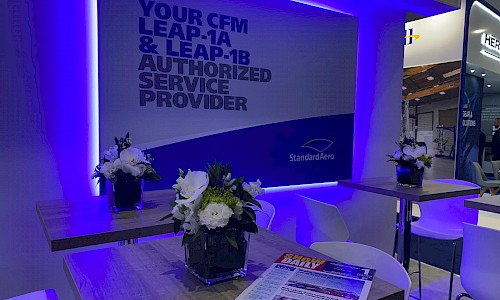 Farnborough Air Show small white floral table centers