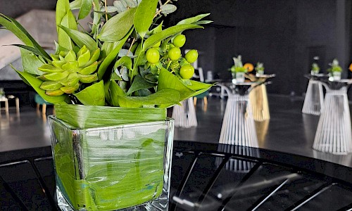 JLR Retailer of the Year small green poseur table display