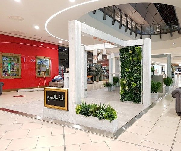 Artificial custom Planting to inside shopping center