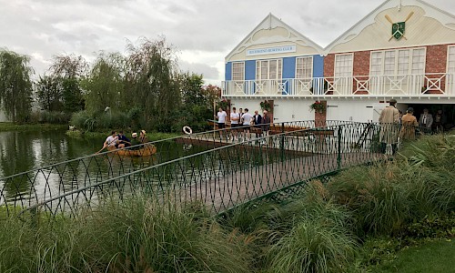 Goodwood Revival built lake and boat house