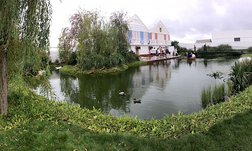 Goodwood Revival built lake and boat house